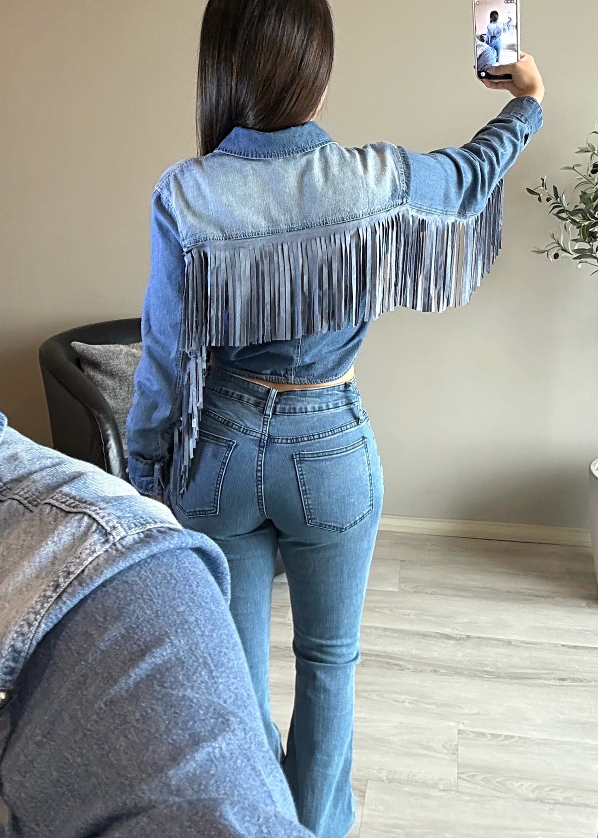 Fringe Denim Shirt