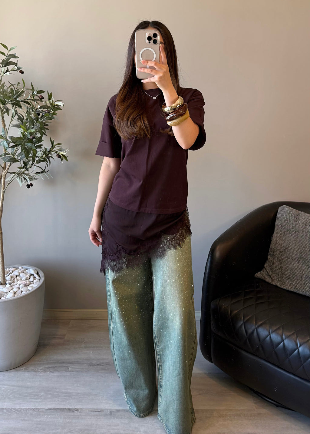 Vintage glint jeans