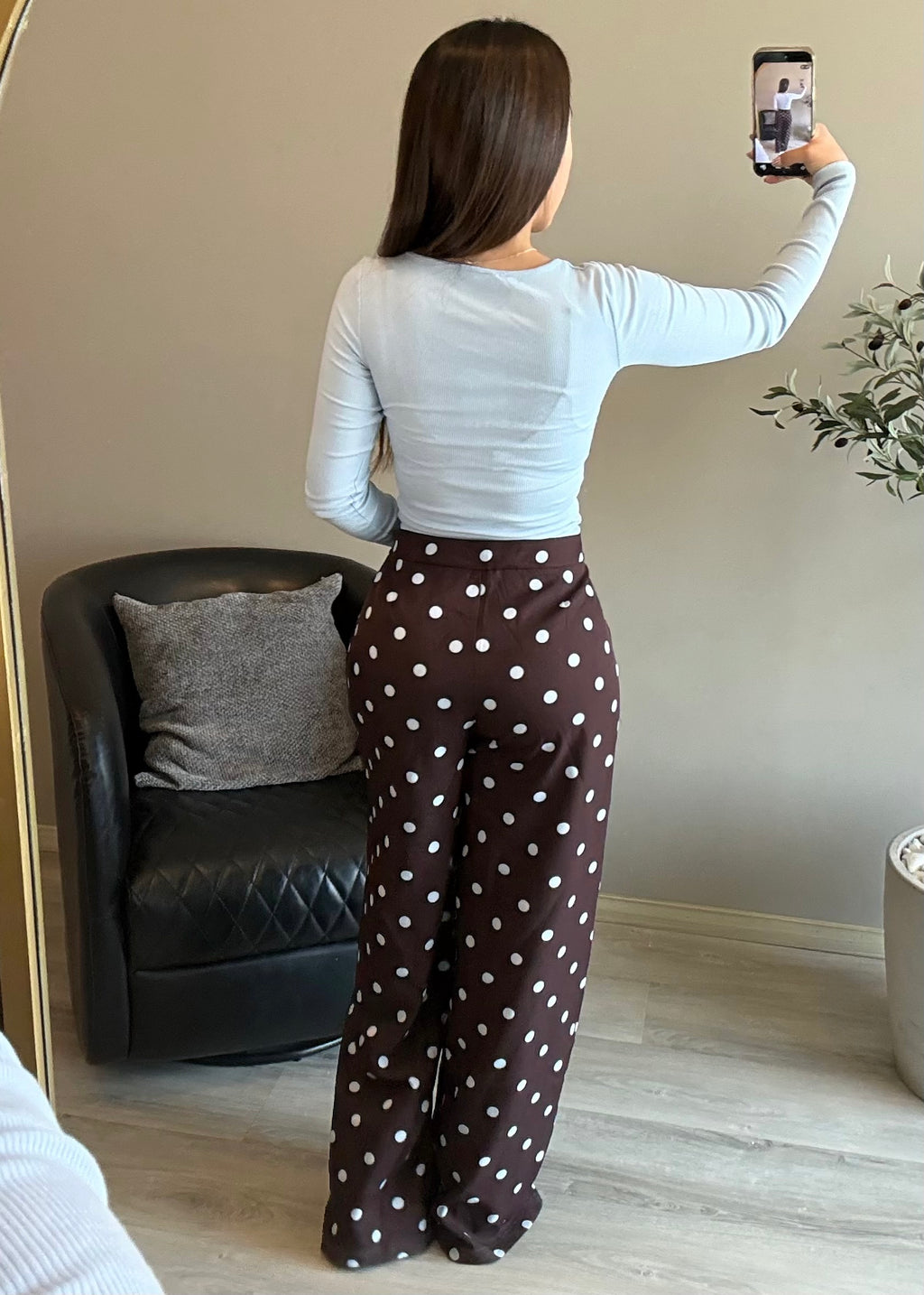 Brown Polka Dot Jeans