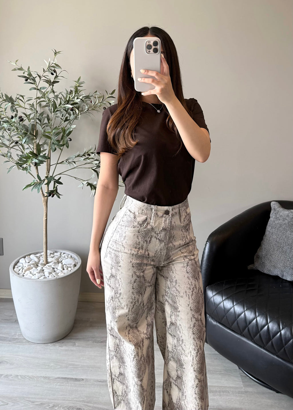 Snake Print Jeans