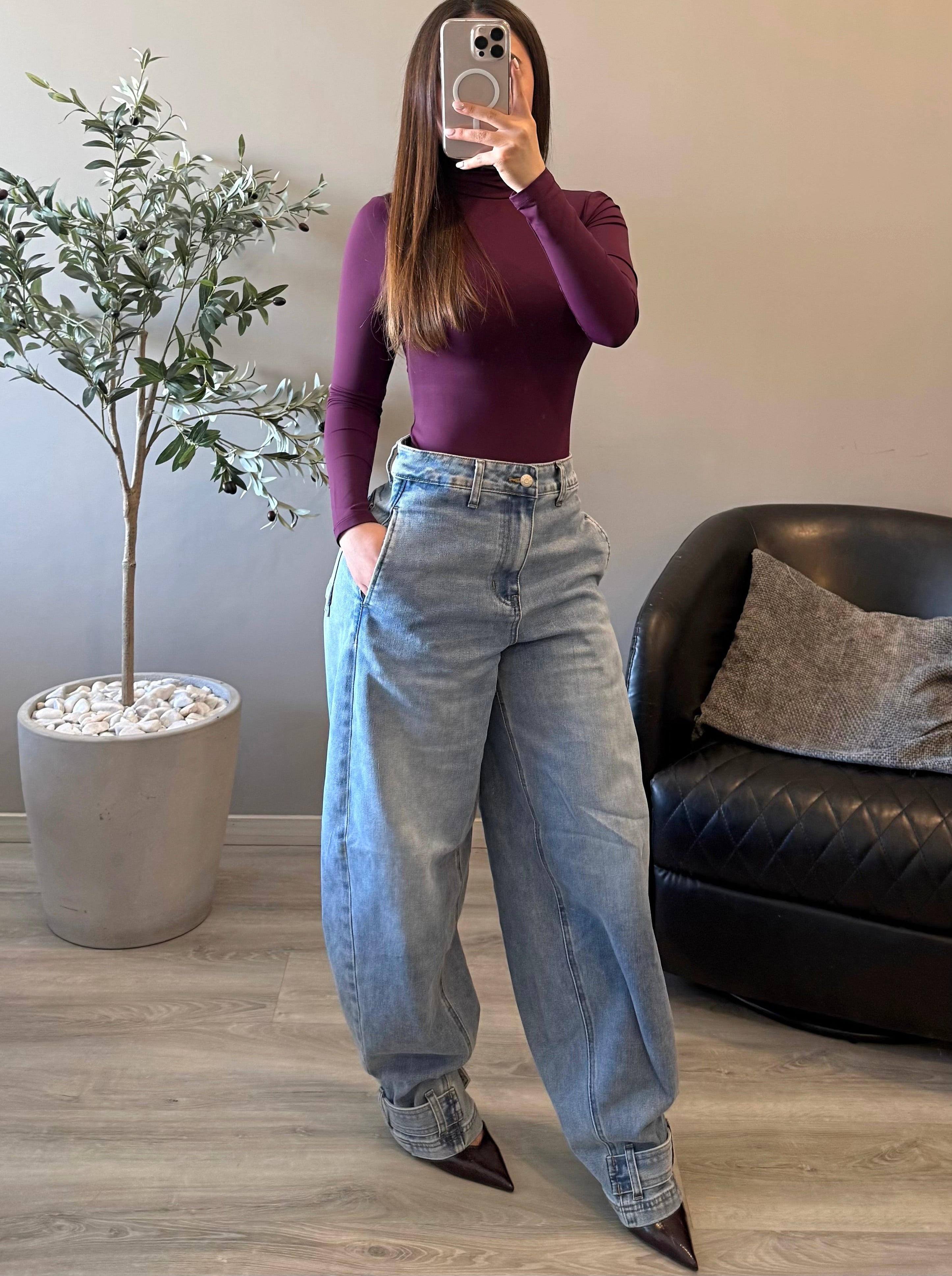 Jeans vibrant con diseño