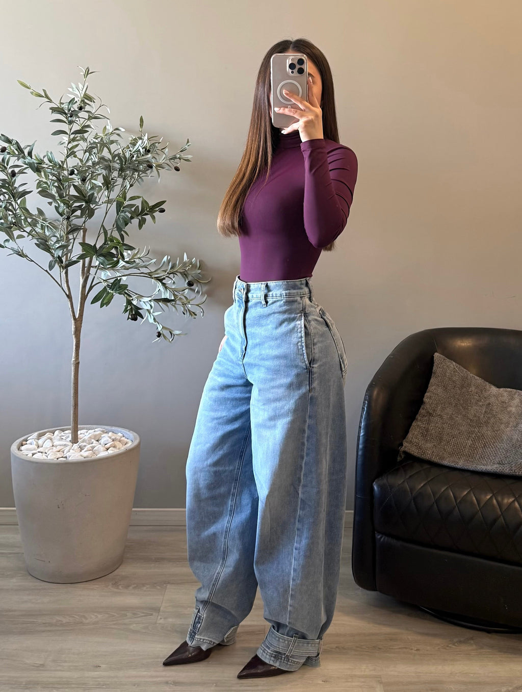 Jeans vibrant con diseño