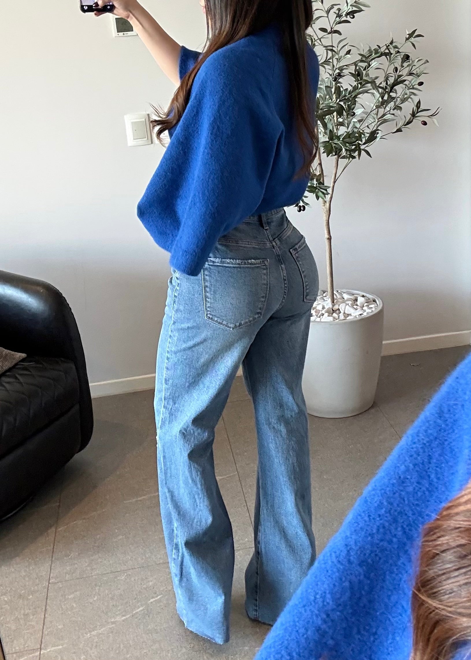 Jeans vibrant de botones