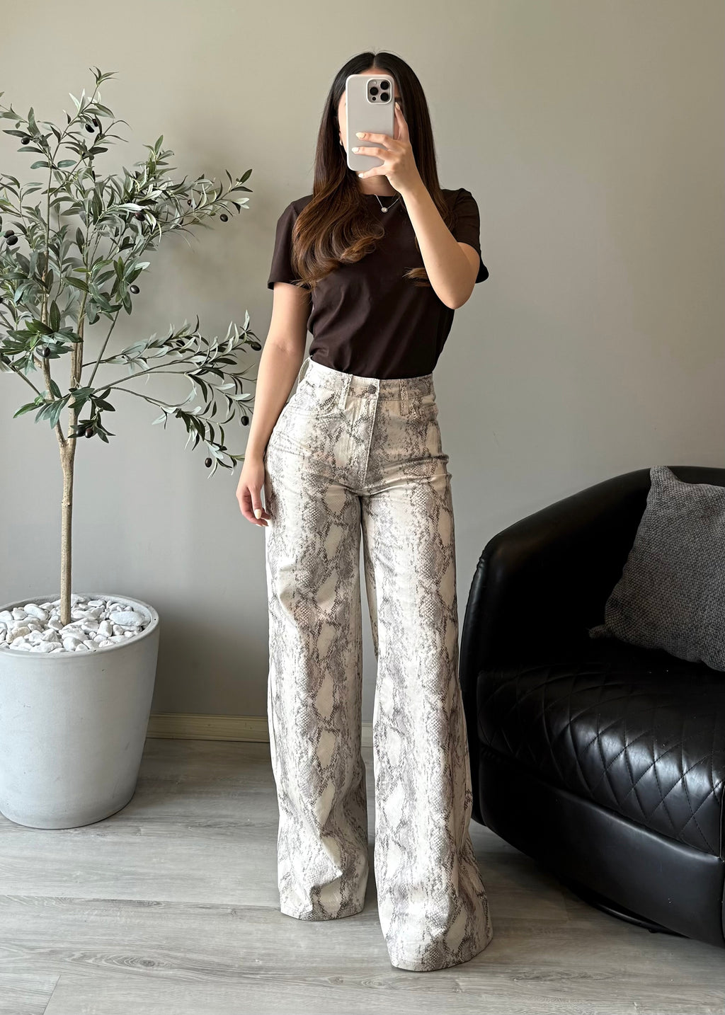 Snake Print Jeans