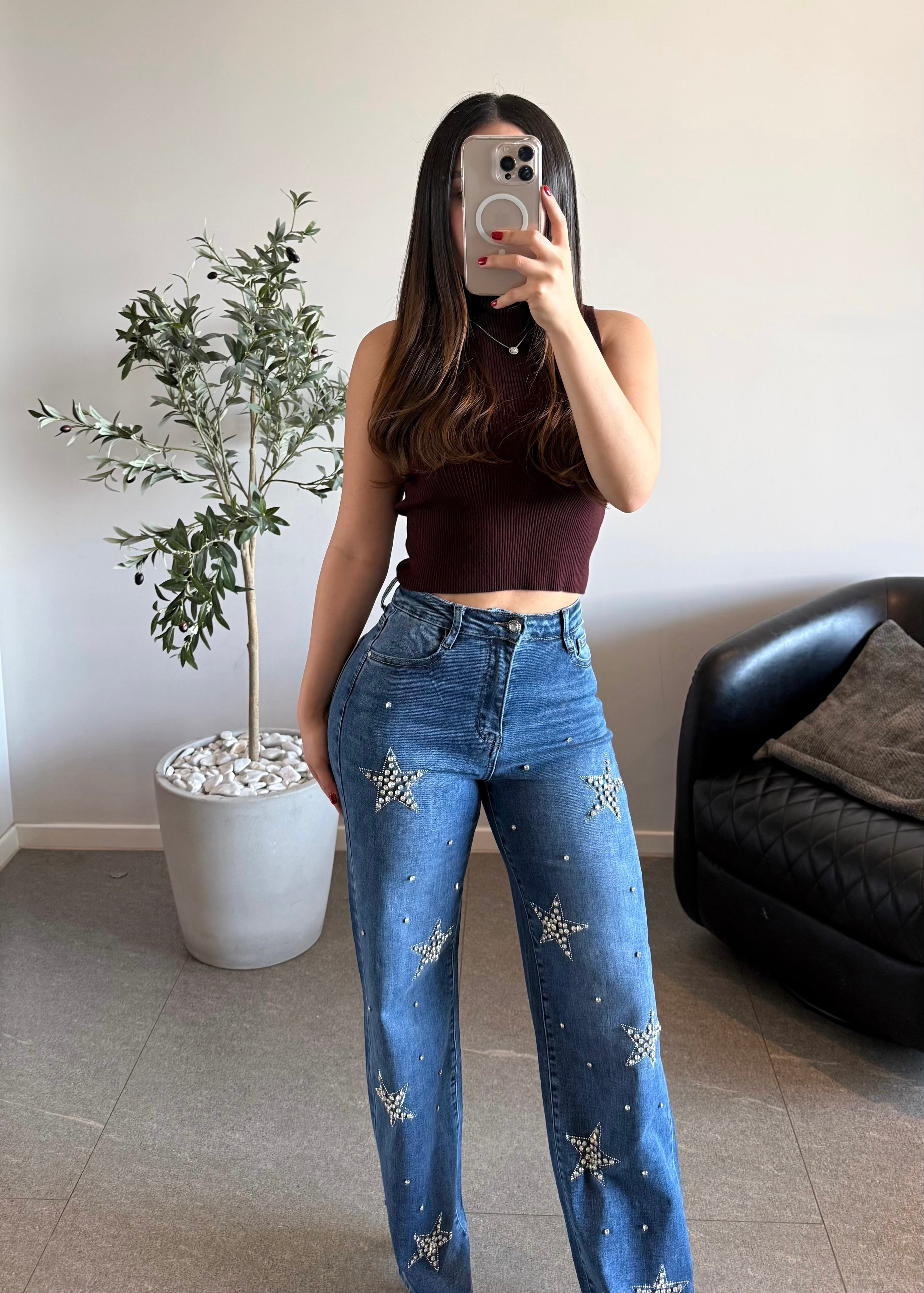 Pantalón con diseño de estrella