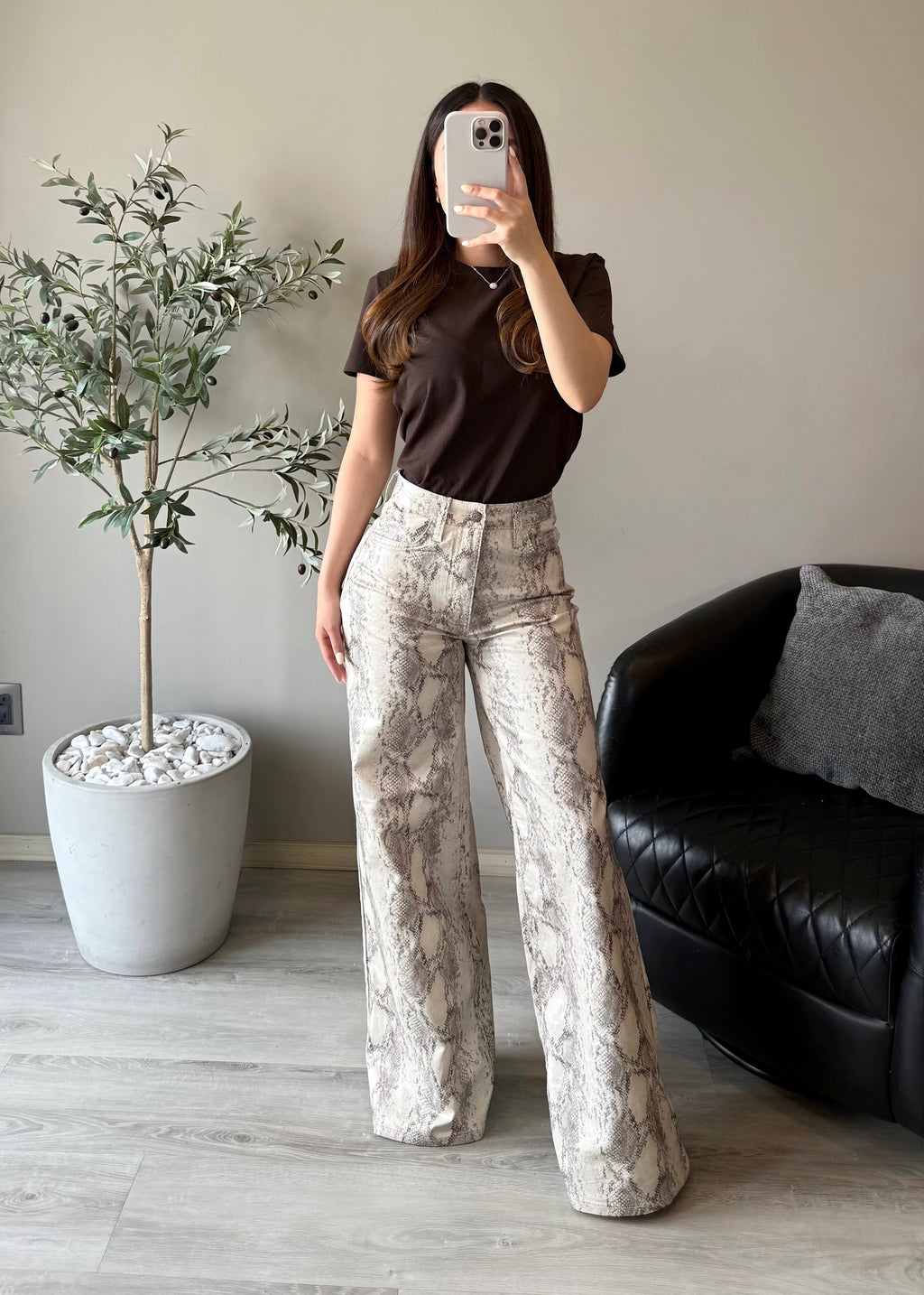 Snake Print Jeans
