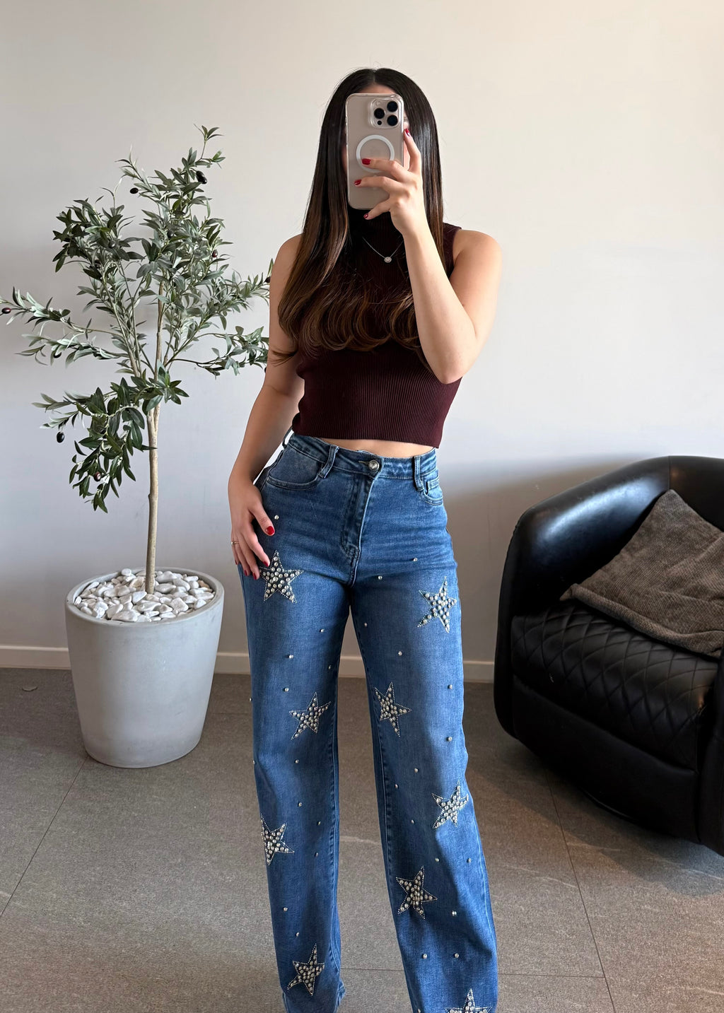 Pantalón con diseño de estrella