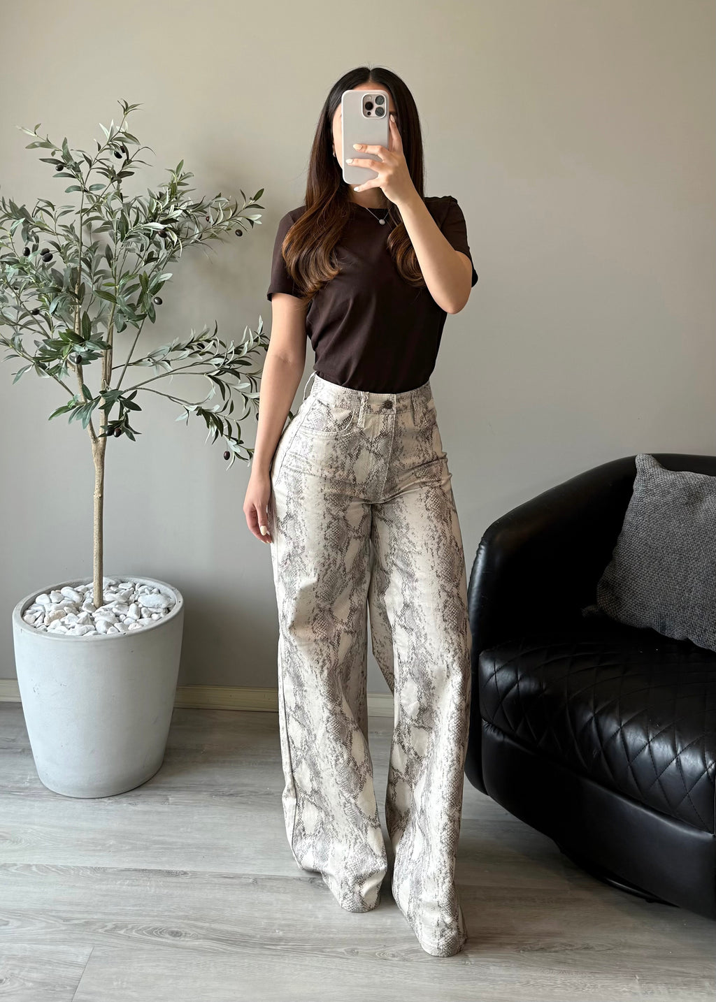 Snake Print Jeans